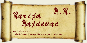 Marija Majdevac vizit kartica